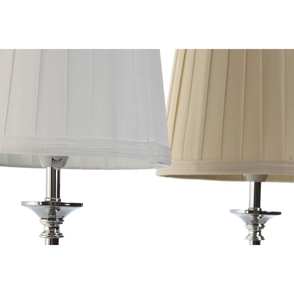 Stalinė lempa Home ESPRIT balta smėlio spalvos metalinė 25 W 220 V 20 x 20 x 46 cm (2 vnt.)