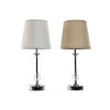 Galda lampa Home ESPRIT baltā bēšā metāla 25 W 220 V 20 x 20 x 46 cm (2 gab.)