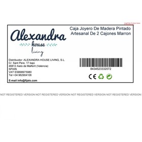 Lādīte Alexandra House Living Daudzkrāsains Dabisks Mango koks Koks MDF 10 x 15 x 18 cm 2 atvilknes