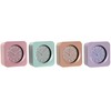 Table clock Home ESPRIT Green Pink Coral Lilac (4 Units)