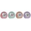 Table clock Home ESPRIT Pink Coral Mint Lilac (4 Units)