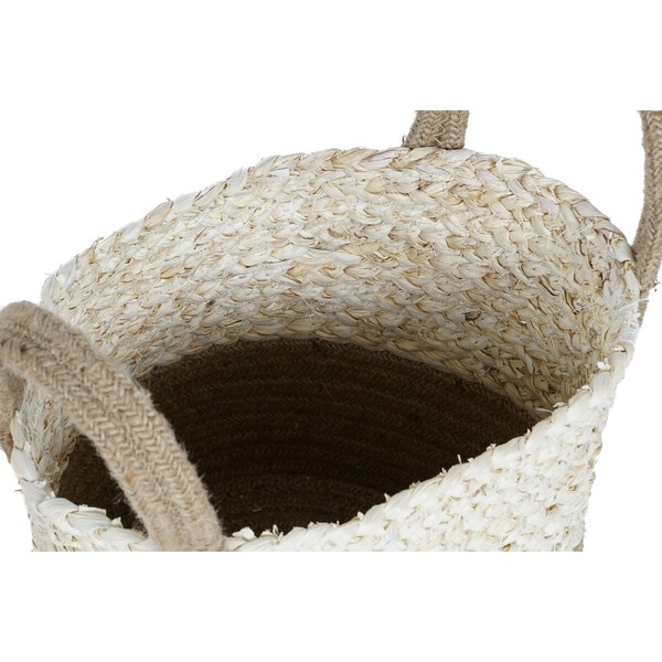 Basket set Home ESPRIT Natural Light brown Jute Corn fiber Modern 40 x 40 x 41 cm