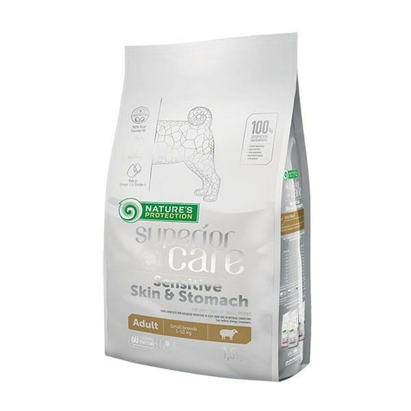 Rehu NATURE'S PROTECTION Superior Care Skin & Stomach Karitsa 1,5 Kg