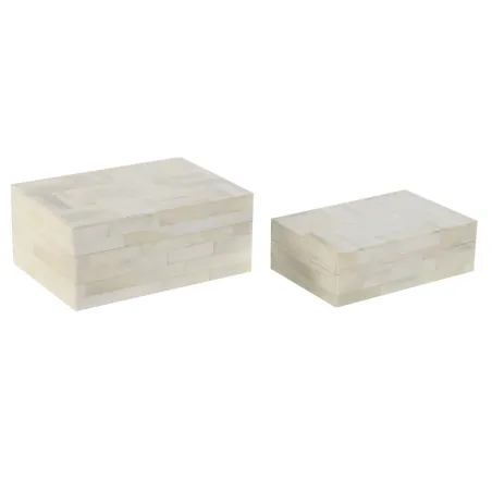 Ehtekarp Kodu ESPRIT Luust Mangopuit 18 x 13 x 7,7 cm (2 tükki)