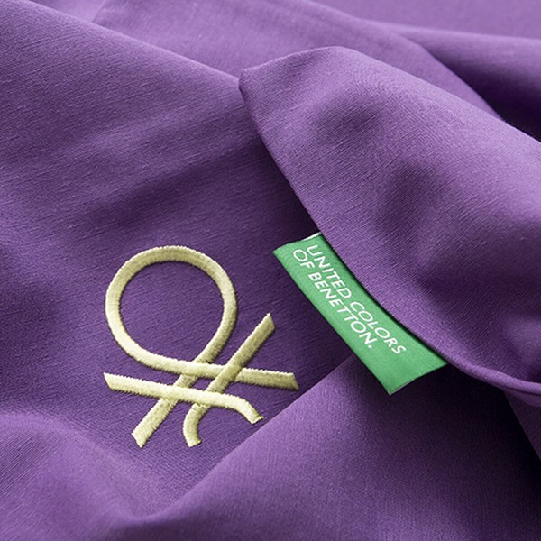 Pussilakanasetti Benetton Rainbow Vihreä Purppura 63 x 63 cm 2 Kappaletta