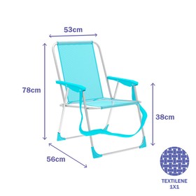 Folding Chair Marbueno Akvamariini 53 x 78 x 56 cm