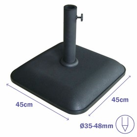 Основание для пляжного зонта Marbueno Чёрный 45 x 7 x 45 cm Квадратный