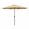 Marbueno Parasol Acero 8 Varillas 270 cm Poliéster Marrón Jardín Piscina 10482