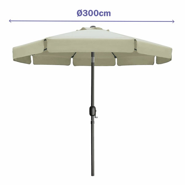 Пляжный зонт Marbueno Бежевый Ø 300 cm