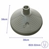 Marbueno Base Umbrella Round Plastic 38x38x14 cm 10L White Garden, Pool, Terrace 10502