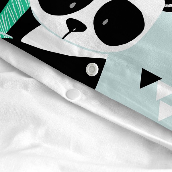Pussilakanasetti HappyFriday Moshi Moshi Panda Garden Blue Sininen Sänky 105 2 Kappaletta