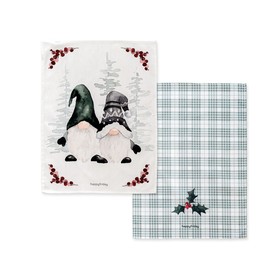 Set of Cloths HappyFriday Xmas Gnomes  Multicolour 70 x 50 cm 15 x 1 x 38 cm (2 Pieces)