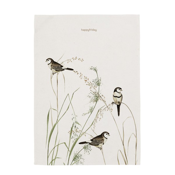 Kitchen Cloth HappyFriday Happy birds Multicolour 70 x 50 cm (2 Units)