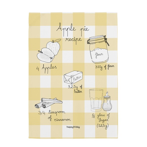 Virtuvės šluostė HappyFriday Apple pie Spalvotas 70 x 50 cm (2 vnt.)