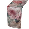Table Runner Alexandra House Living Pink Textile Velvet Floral