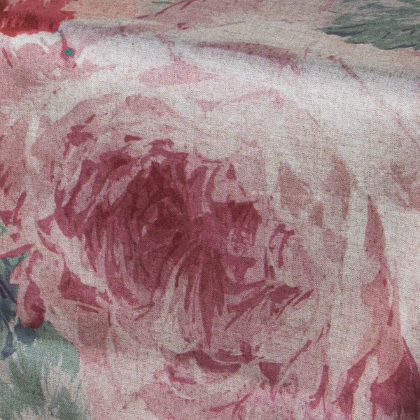 Table Runner Alexandra House Living Pink Textile Velvet Floral