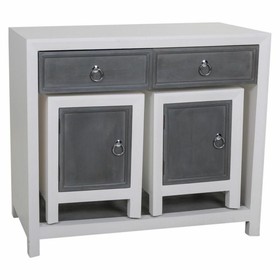 Salė Alexandra House Living Balta Pilka 40 x 76 x 90 cm 3 Dalys