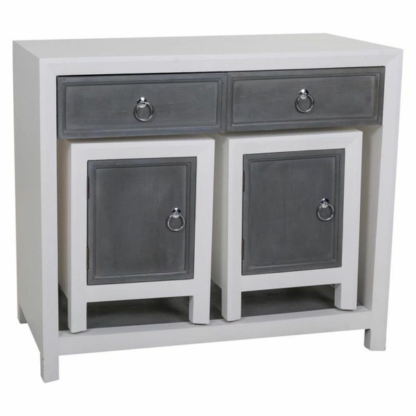 Salė Alexandra House Living Balta Pilka 40 x 76 x 90 cm 3 Dalys