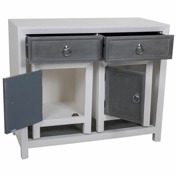 Salė Alexandra House Living Balta Pilka 40 x 76 x 90 cm 3 Dalys