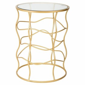 Side table Alexandra House Living Gold Metal 46 x 60 x 46 cm