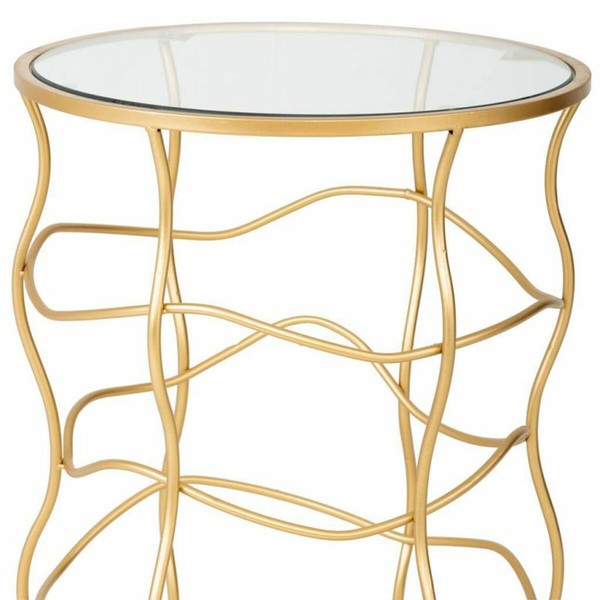 Side table Alexandra House Living Gold Metal 46 x 60 x 46 cm