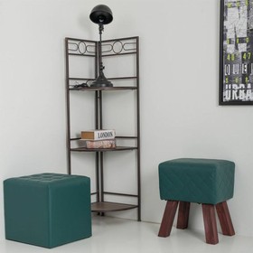 Taburetė Alexandra House Living PVC Medžio MDF 30 x 47 x 36 cm