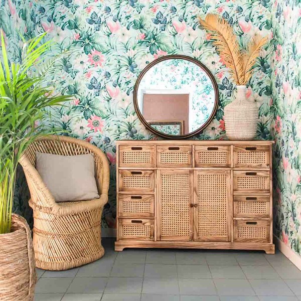 Sivupöytä Alexandra House Living Paolownia wood 33 x 78 x 113 cm