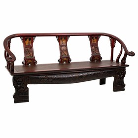 Suoliukas Alexandra House Living Rotangas Guobos mediena 64 x 95 x 210 cm