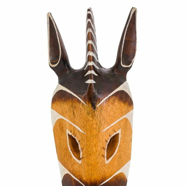 Маска Alexandra House Living Белый Коричневый Деревянный Маска 4 x 50 x 12 cm