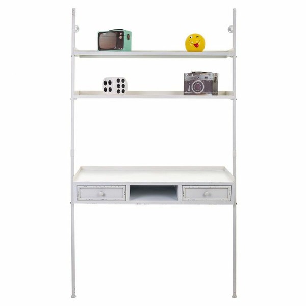 Desk with Shelves Alexandra House Living White 45 x 188 x 107 cm