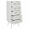 Lipasto Alexandra House Living Valkoinen Bambu Puu MDF 36 x 100 x 42 cm