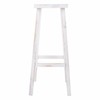 Stool Alexandra House Living White Pinewood 25 x 70 x 35 cm