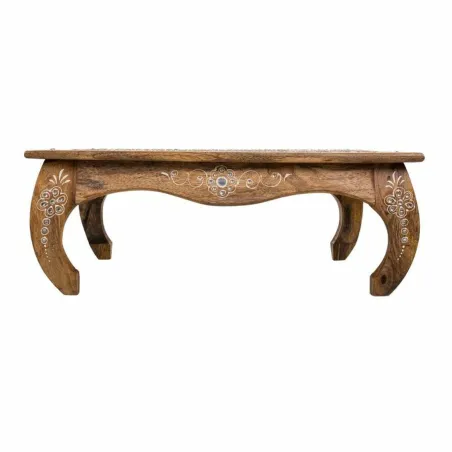 Side table Alexandra House Living White Natural 45 x 17 x 45 cm