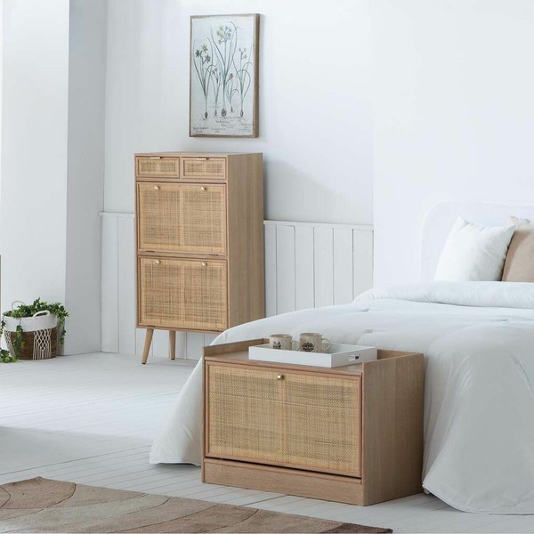 Банкетка Alexandra House Living Натуральный Деревянный MDF 38 x 53 x 80 cm Тумба для обуви