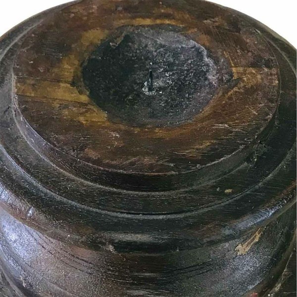 Candlestick Alexandra House Living Recycled Wood 19 x 17 x 23 cm