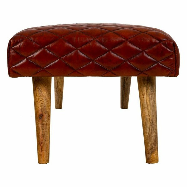 Банкетка Alexandra House Living Кожа Древесина манго 53 x 38 x 115 cm
