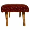 Bench Alexandra House Living Leather Mango wood 53 x 38 x 115 cm