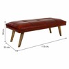 Taburete Alexandra House Living Sarkans Āda Mango koks 53 x 38 x 115 cm