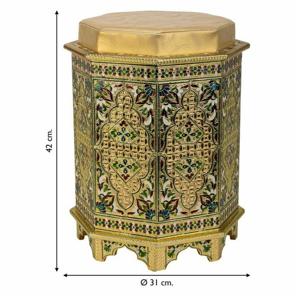 Табурет Alexandra House Living Жёлтый Алюминий Деревянный MDF 11 x 42 x 38 cm