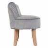 Taburete Alexandra House Living Pelēks Samts Gumija 46 x 58 x 45 cm