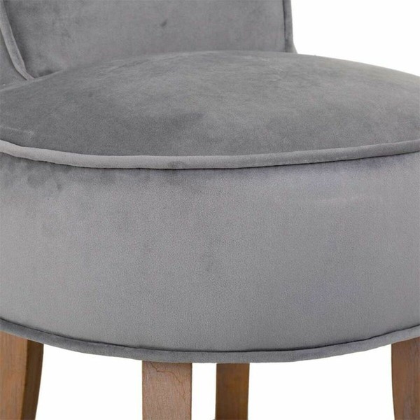 Bench Alexandra House Living Grey Velvet Rubber 46 x 58 x 45 cm