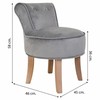 Taburete Alexandra House Living Pelēks Samts Gumija 46 x 58 x 45 cm