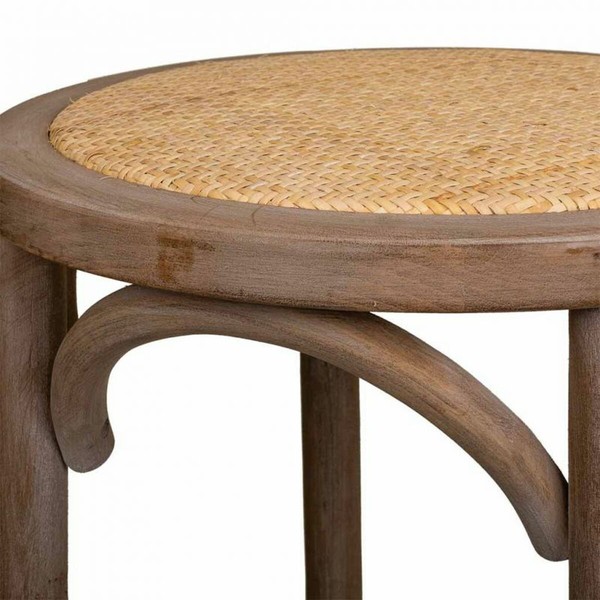 Taburetė Alexandra House Living Ruda Rotangas Kaučiukmedžio mediena 38 x 75 x 38 cm