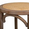 Stool Alexandra House Living Brown Rattan Rubber wood 38 x 75 x 38 cm