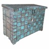 Pūra lāde Alexandra House Living Zils Dzelzs Akācija Mango koks 46 x 86 x 130 cm