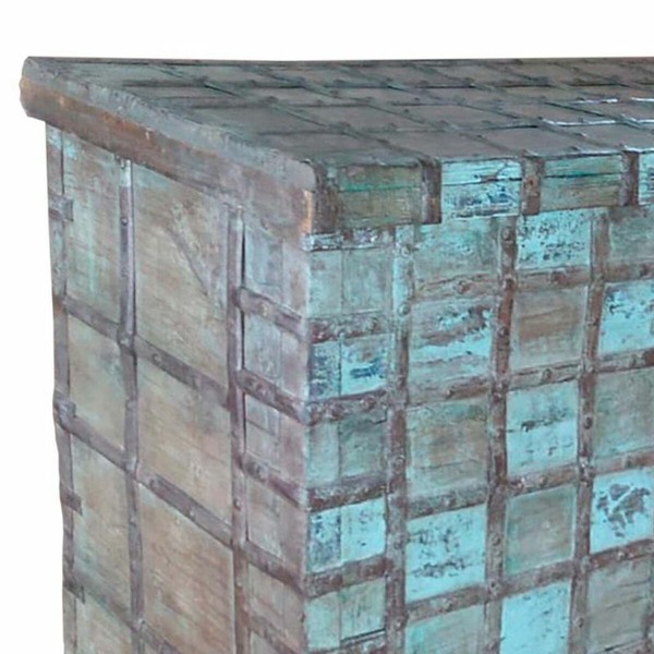 Pūra lāde Alexandra House Living Zils Dzelzs Akācija Mango koks 46 x 86 x 130 cm
