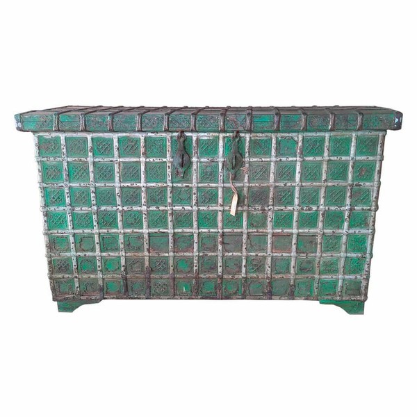 Dėžė Alexandra House Living Žalia Geležis Akacija Mango mediena 43 x 79 x 135 cm