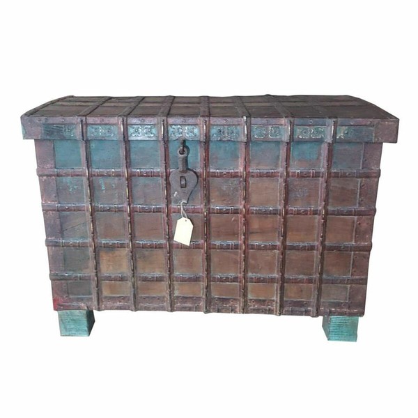 Arkku Alexandra House Living Ruskea Rauta Akaasia Mangopuu 45 x 75 x 145 cm
