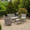 Staliukas ir 2 krėslai Alexandra House Living Pilka 4 Dalys
