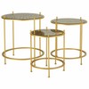 Set of 3 tables Alexandra House Living Gold 53 x 60 x 53 cm